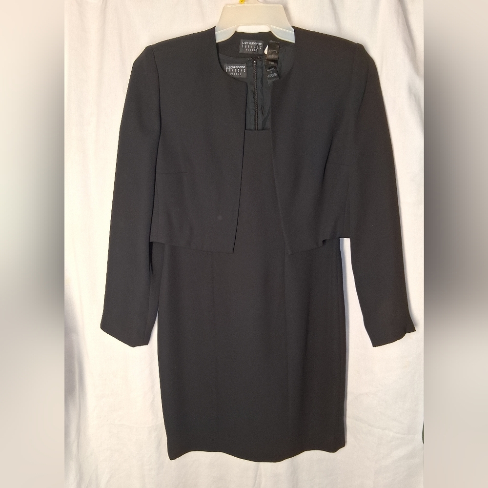 Liz Claiborne Black Suit Dress with Blazer